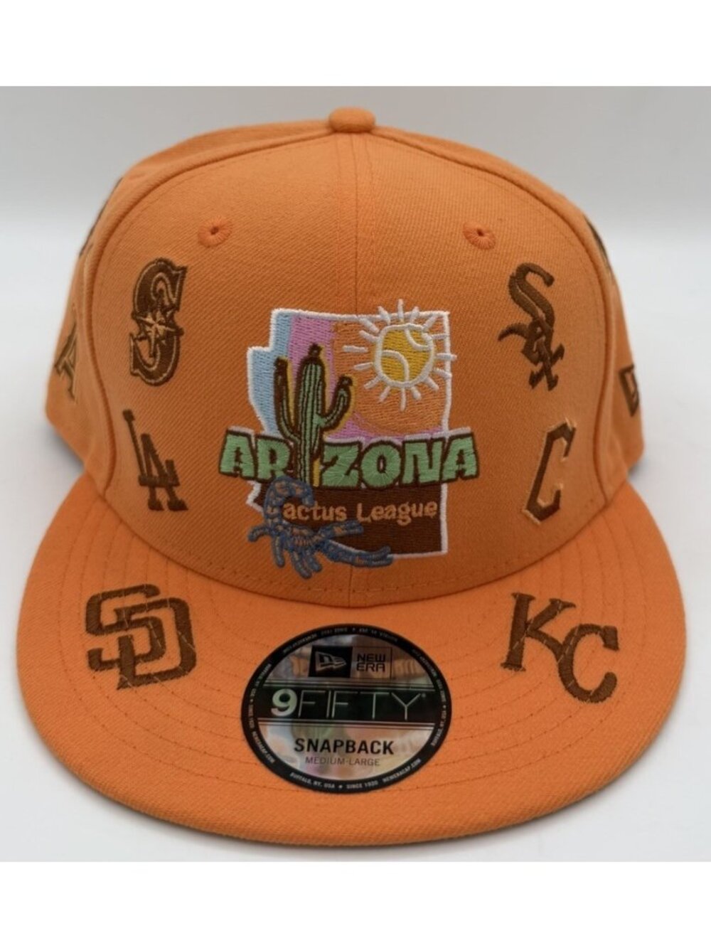 Arizona Cactus League New Era MLB Orange SnapBack Hat Cap Spring Training